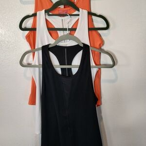 ZYIA Black, White, and Orange Tank Tops